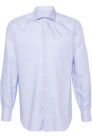 BARBA Heren, Overhemden, Blauw, Maat: 4XL Katoen