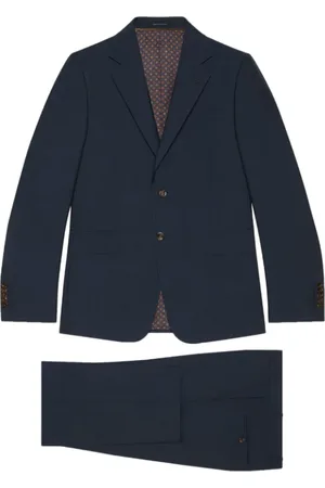 Gucci Heren, Pakken, Blauw, Maat: L Tweed