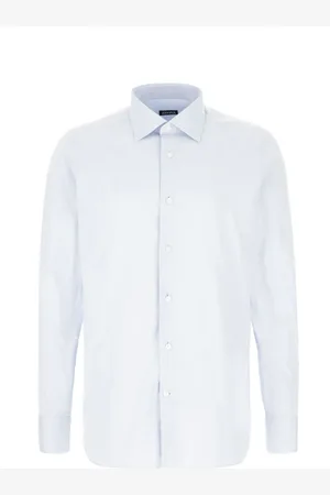 Ermenegildo Zegna Heren, Overhemden, Blauw, Maat: 3XL Katoen