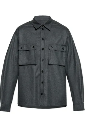 Dolce & Gabbana Heren, Overhemden, Grijs, Maat: 2XL Wol