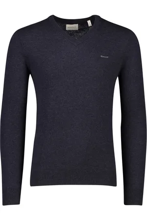 GANT Heren, Truien, Blauw, Maat: 5XL Katoen