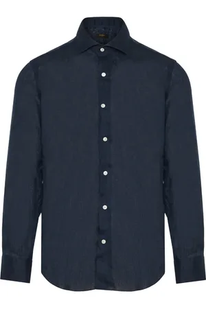 BARBA Heren, Overhemden, Blauw, Maat: 3XL Katoen
