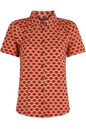 King Louie Dames, Blouses & Shirts, Rood, Maat: XL Viscose