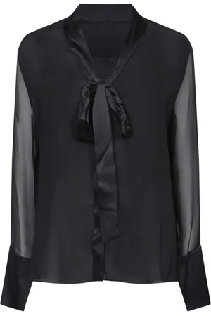 ALICE+OLIVIA Dames, Blouses & Shirts, Zwart, Maat: M Chiffon