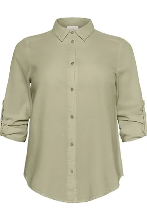 Kaffe Dames, Blouses & Shirts, Groen, Maat: 3XL