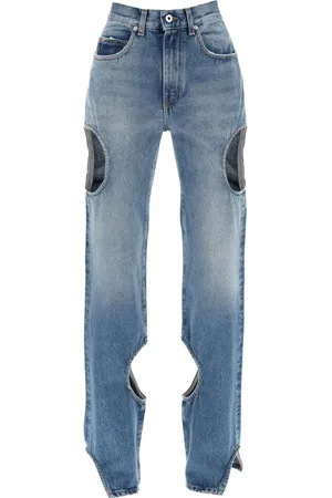 OFF-WHITE Dames, Jeans, Blauw, Maat: W26 Katoen