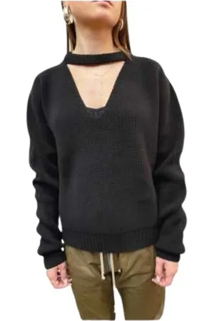 Rick Owens Dames, Truien, Zwart, Maat: L Wol
