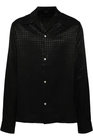 AMIRI Heren, Overhemden, Zwart, Maat: 2XL Viscose