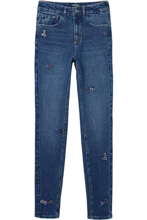 Desigual Dames, Jeans, Blauw, Maat: M Katoen