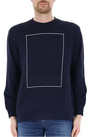 Armani Exchange Heren, Sweatshirts & Hoodies, Blauw, Maat: L Katoen