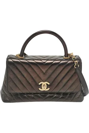 CHANEL Dames, Pre-owned, Zwart, Maat: ONE Size Leer