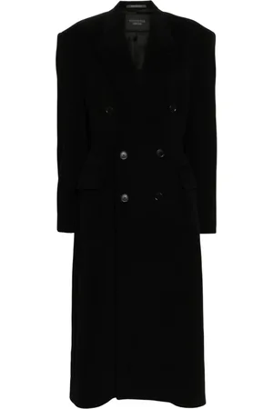 Balenciaga Dames, Mantels, Zwart, Maat: M Leer
