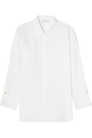 BUSNEL Dames, Blouses & Shirts, Wit, Maat: M Katoen