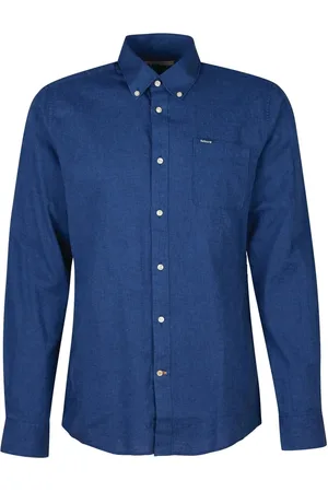 Barbour Heren, Overhemden, Blauw, Maat: L Linnen