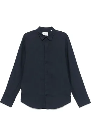NN.07 Heren, Overhemden, Blauw, Maat: M Linnen