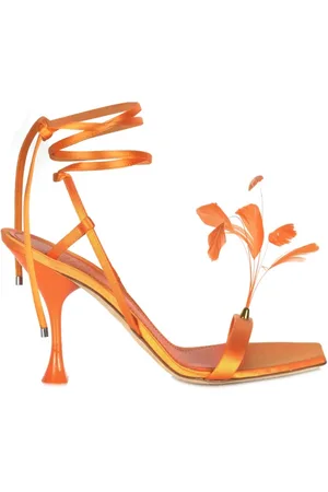 3Juin Dames, Schoenen, Oranje, Maat: 37 EU Satijn