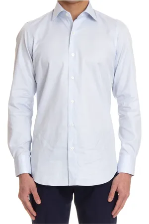 Finamore Heren, Overhemden, Blauw, Maat: 3XL