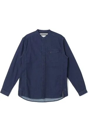 WHITE MOUNTAINEERING Heren, Blouses & Shirts, Blauw, Maat: L Denim