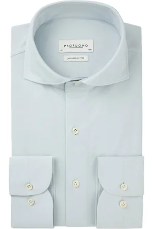 Profuomo Heren, Overhemden, Blauw, Maat: 5XL