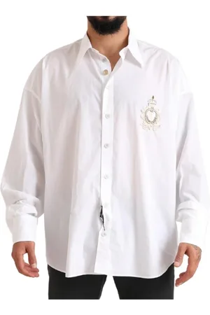 Dolce & Gabbana Heren, Overhemden, Wit, Maat: XL Katoen