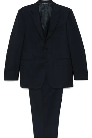 CANALI Heren, Pakken, Blauw, Maat: M Wol