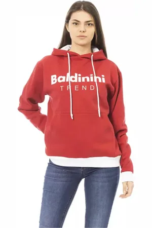 BALDININI Dames, Sweatshirts & Hoodies, Rood, Maat: XL Katoen