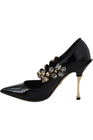Dolce & Gabbana Dames, Schoenen, Zwart, Maat: 35 EU Leer