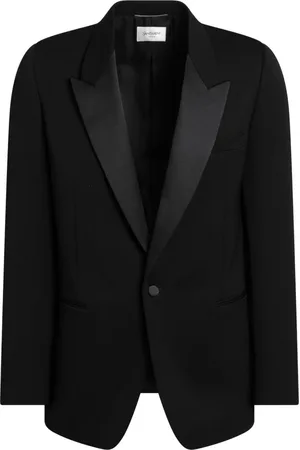 Saint Laurent Heren, Jassen, Zwart, Maat: XL Wol