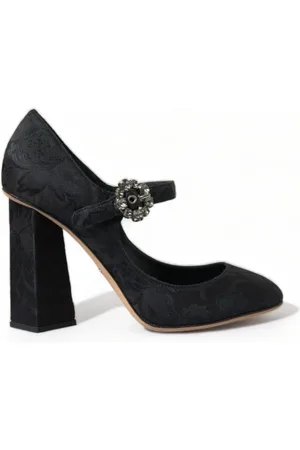 Dolce & Gabbana Dames, Schoenen, Zwart, Maat: 36 1/2 EU Brokaat