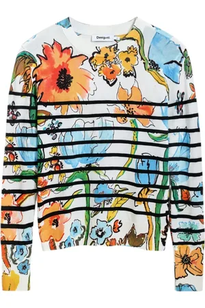 Desigual Dames, Truien, Veelkleurig, Maat: 2XL Viscose