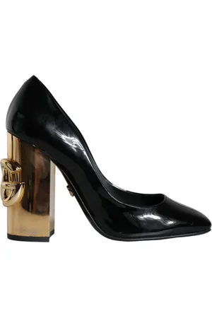 Dolce & Gabbana Dames, Schoenen, Zwart, Maat: 38 1/2 EU Leer