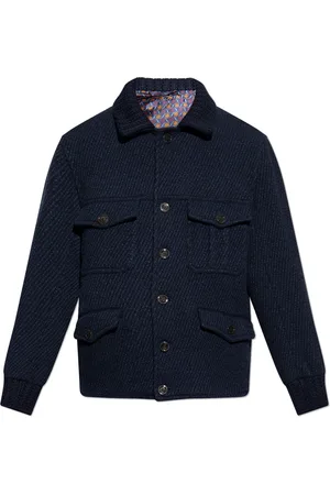 Etro Heren, Jassen, Blauw, Maat: XL Wol