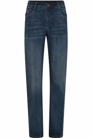 C.ro Dames, Jeans, Blauw, Maat: L Katoen
