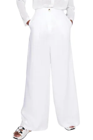 Armani Exchange Dames, Broeken, Wit, Maat: XS Linnen