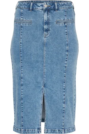 Kaffe Dames, Rokken, Blauw, Maat: XL Denim