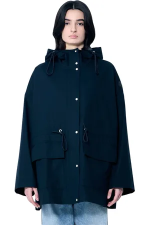 Moncler Dames, Mantels, Blauw, Maat: L Poliester