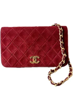 CHANEL Dames, Pre-owned, Rood, Maat: ONE Size Suède