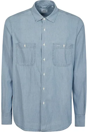 Aspesi Heren, Overhemden, Blauw, Maat: XL Denim