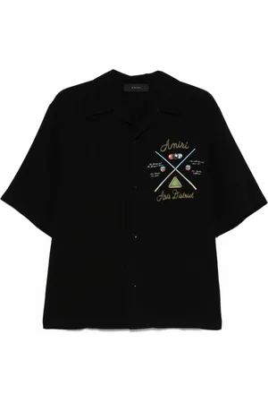 AMIRI Heren, Overhemden, Zwart, Maat: S Viscose
