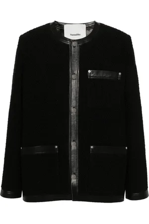 Nanushka Heren, Jassen, Zwart, Maat: XS Tweed