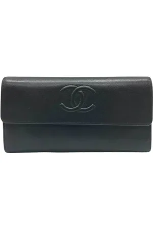 CHANEL Dames, Pre-owned, Zwart, Maat: ONE Size Leer