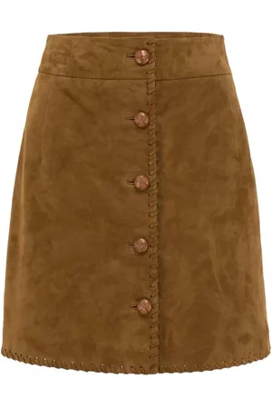 MVP Wardrobe Dames, Rokken, Bruin, Maat: S Leer