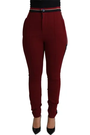Dolce & Gabbana Dames, Broeken, Rood, Maat: XS Katoen