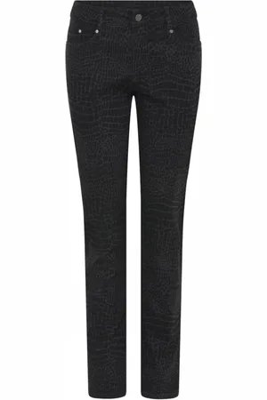 C.ro Dames, Jeans, Zwart, Maat: S Katoen