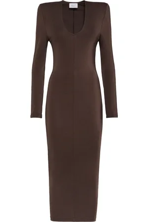 MVP Wardrobe Dames, Jurken, Bruin, Maat: S Nylon