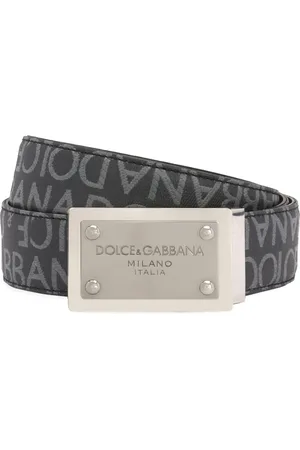 Dolce & Gabbana Dames, Accessoires, Grijs, Maat: 105 CM Leer