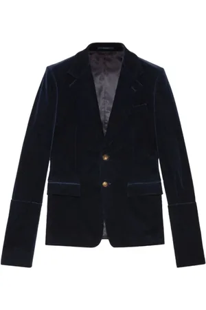 Gucci Heren, Jassen, Blauw, Maat: M Katoen