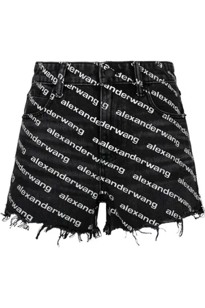 Alexander Wang Dames, Korte broeken, Zwart, Maat: W27 Katoen