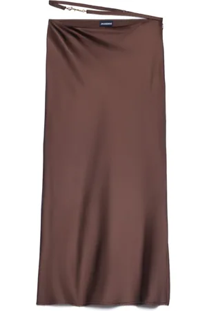Jacquemus Dames, Rokken, Bruin, Maat: M Satijn