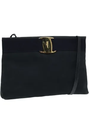 Salvatore Ferragamo Dames, Pre-owned, Blauw, Maat: ONE Size Suède